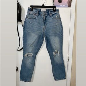 Abercrombie Curve Love Skinny High Rise ankle Jean.